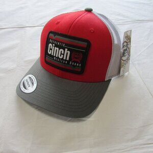 Cinch Flexfit Adjustable Snapback Meshback Trucker Cap Hat Red/Gray